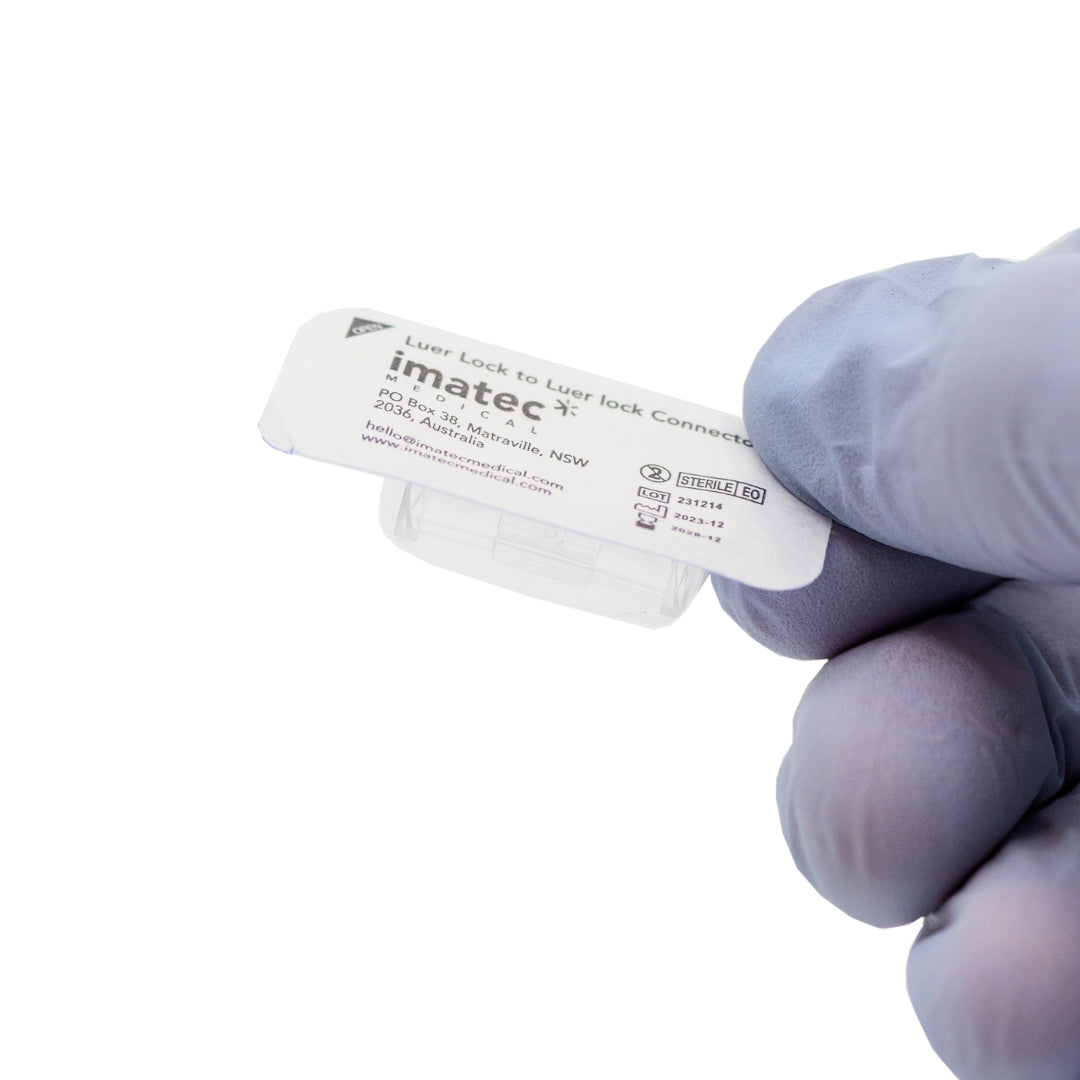 Luer Lock to Luer Lock Connectors (Wide Bore for Fat Transfer & Viscous Fluids) - Boxes of 100