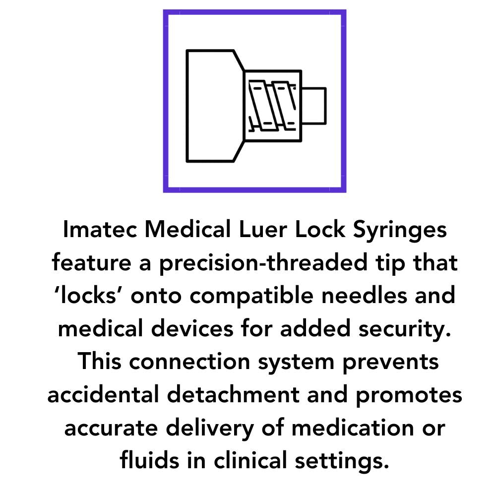 Exactec 1ml Low Dead Space Luer Lock Syringes (Boxes of 100 or 3000) by Imatec Medical